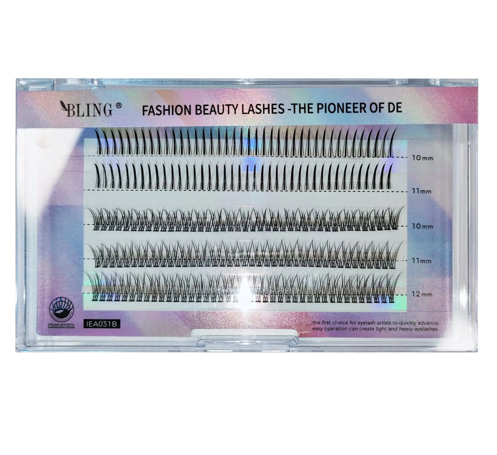 Levně Hedvábné trsové řasy BLING 10–12 mm