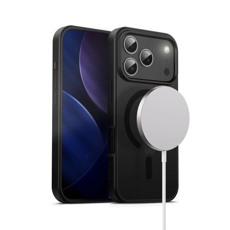 Levně Kryt Hybrid Frost MAG pro iPhone 17 Pro s MagSafe – černý