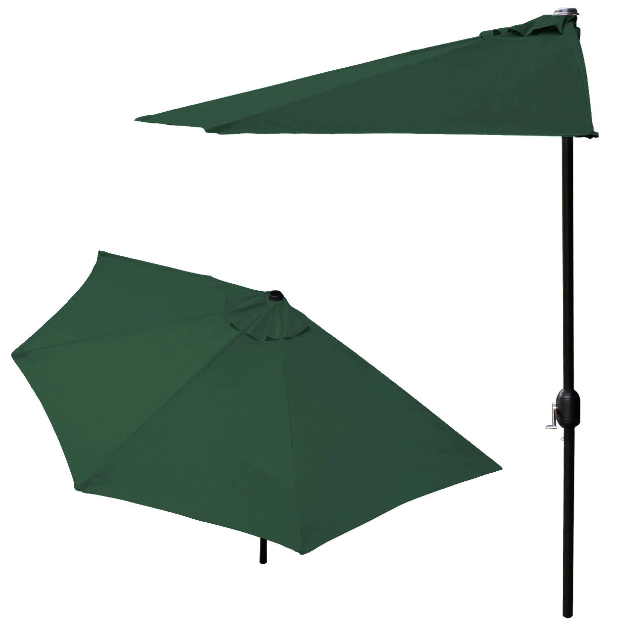 Levně MultiGarden SL-UM016 Půlkruhový zahradní slunečník ke zdi 2,7 m, zelený