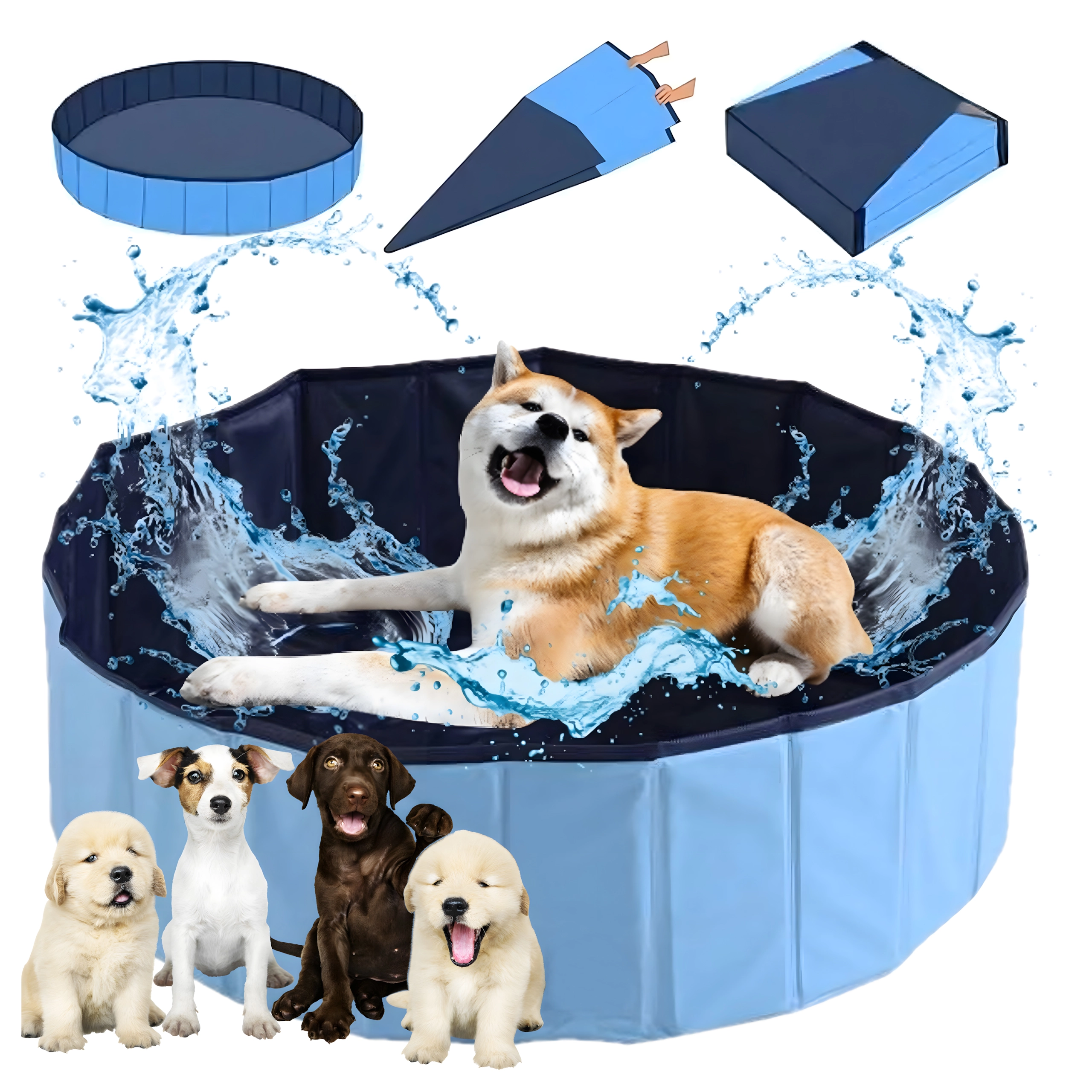 Skládací bazének pro psa 60 × 20 cm