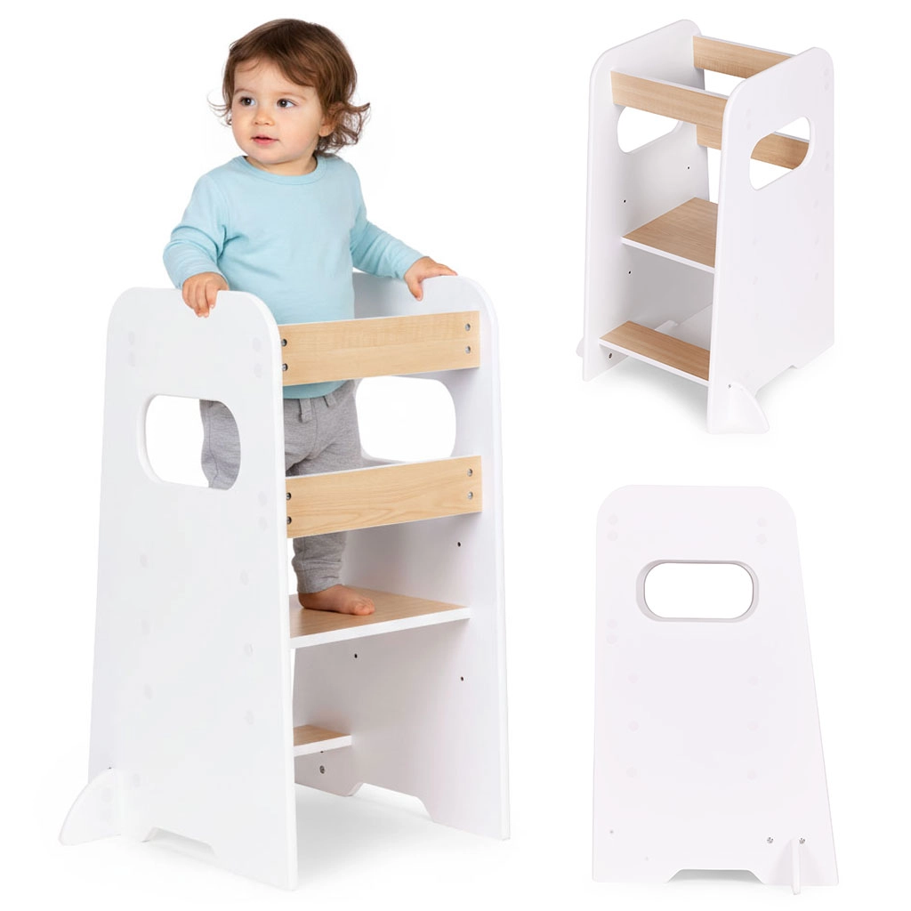 Levně Montessori kuchyňský pomocník pro děti ecotoys, nastavitelná učení věž