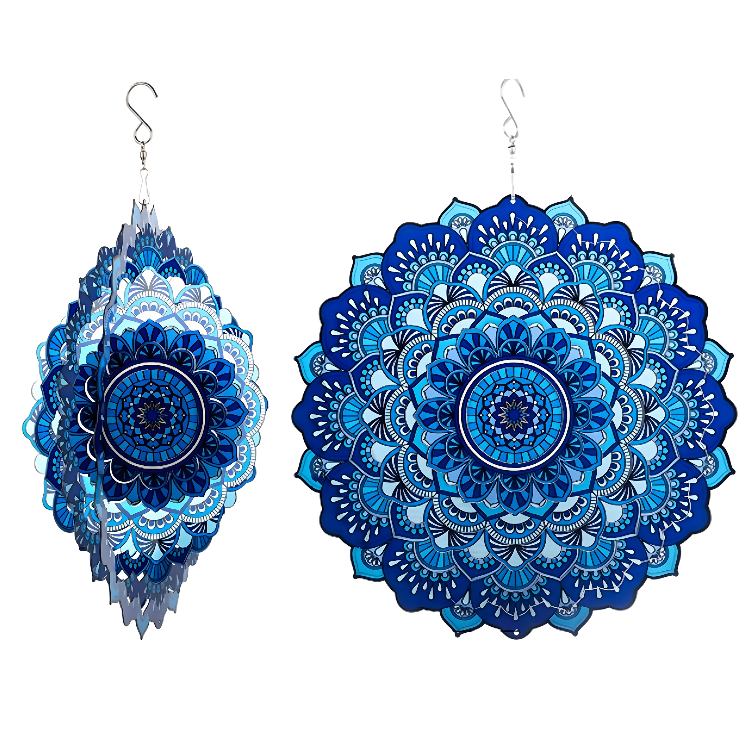 Levně Závěsná 3D mandala – větrný spinner 12" pro zahradu a interiér