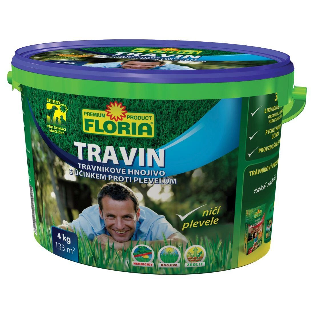 Levně Agro CS Floria Travin Trávníkové hnojivo 4 kg