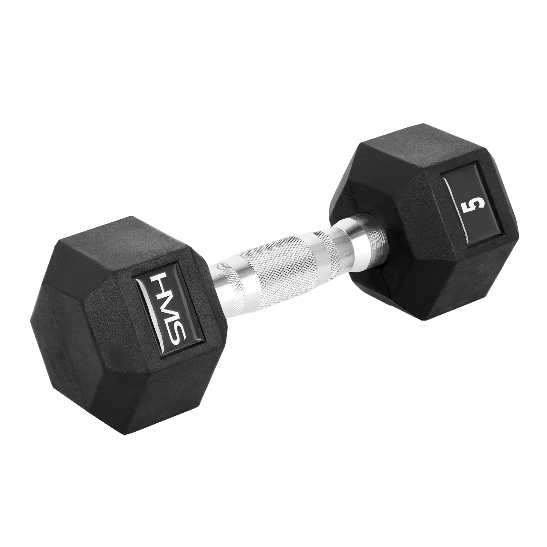 Levně HMS hexagonální pogumovaná jednoručka HEX PRO 5 kg