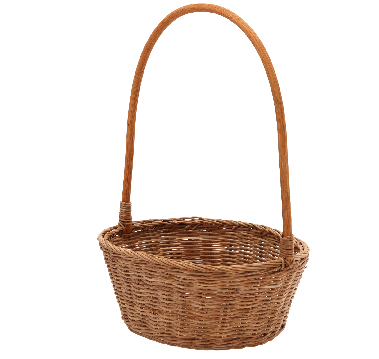 Levně Ratanový košík s uchy pro domácí organizaci 30 × 23 × 12/40 cm