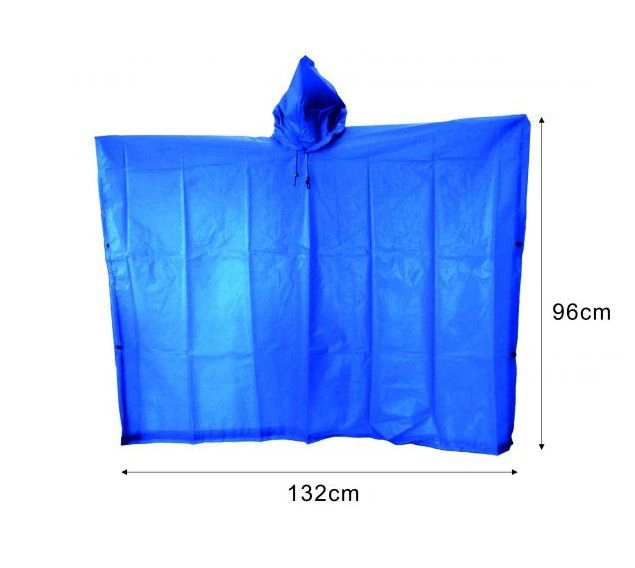 Levně Modrá pláštěnka unisex s kapucí