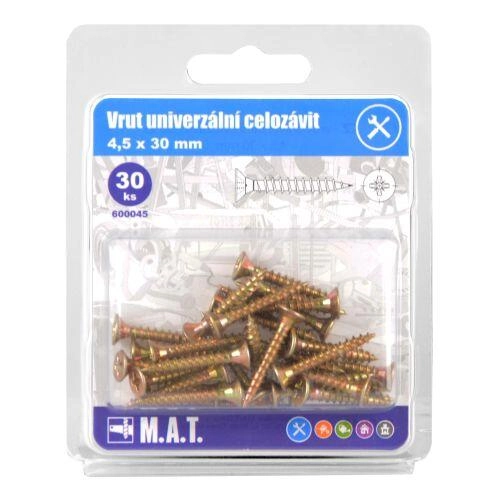Levně vrut un.celozávit 4,5x 30mm ZZ (30ks)