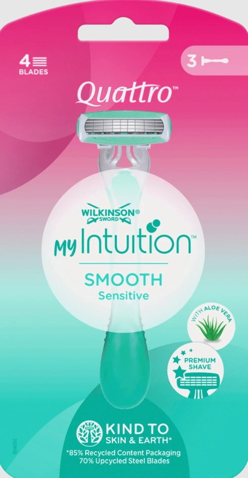 Levně Wilkinson Sword Quattro for Women My Intuition Smooth Aloe and Vitamin E 3 ks
