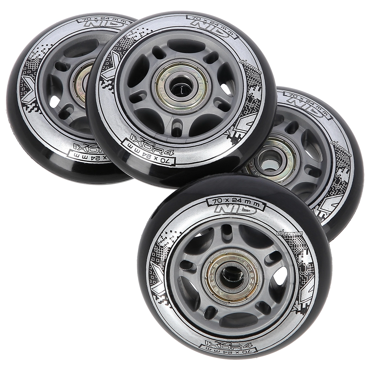 Levně Nils Extreme PU 70 mm + Abec9 82 A 4 ks