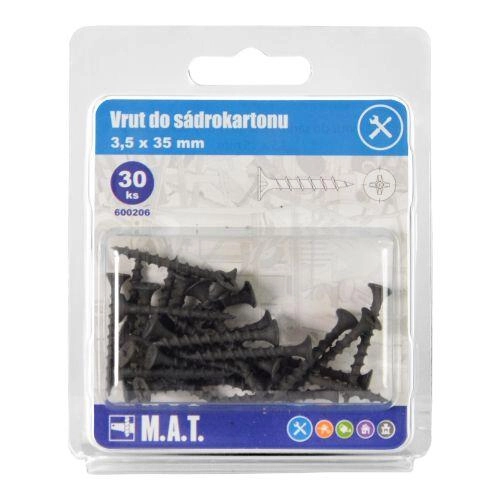 Levně Vrut do sádrokar.3,5x35mm hrubý z.,f. (30ks)