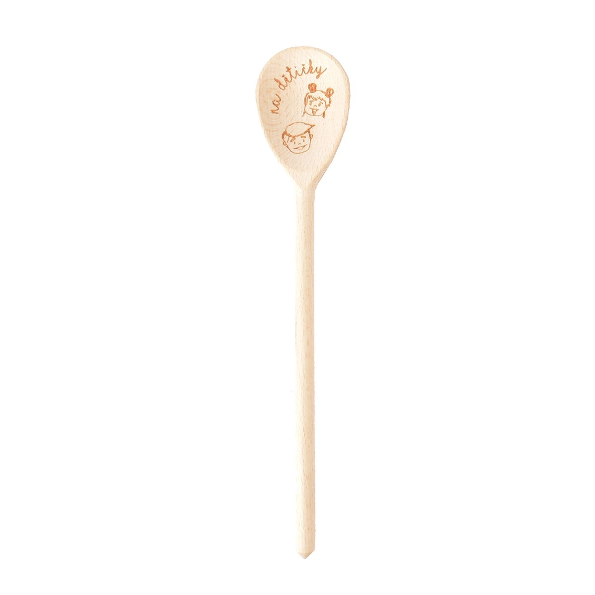 Levně Vařečka dřevo Na dětičky 30 cm