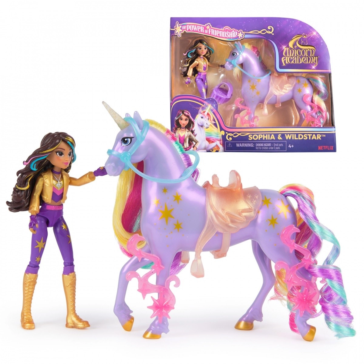 Levně Spin Master Unicorn Academy Světelný Jednorožec Wildstar & Sophia 11 cm