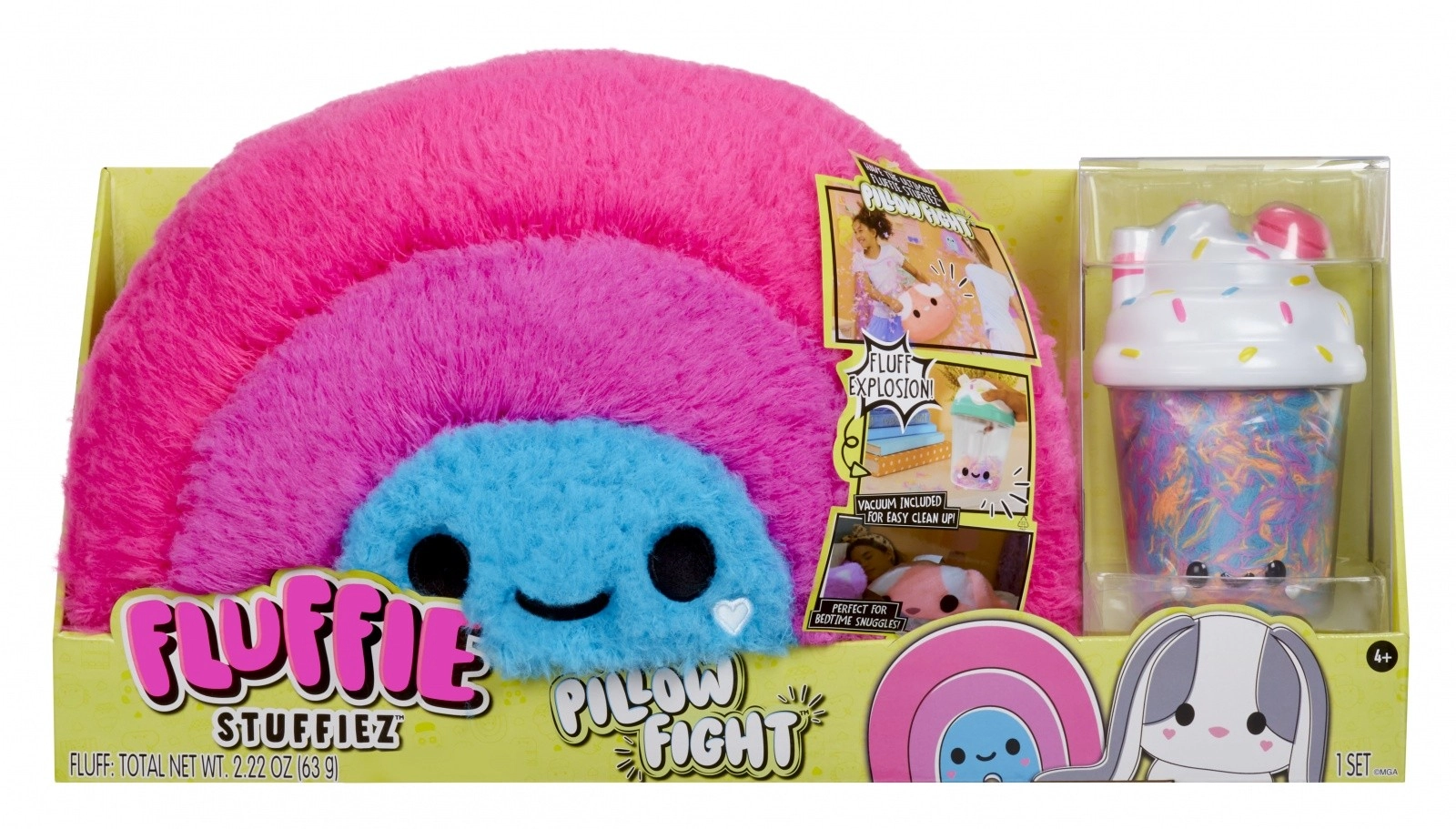 Levně Polštář Fluffie Stuffiez Pillow Fight duha
