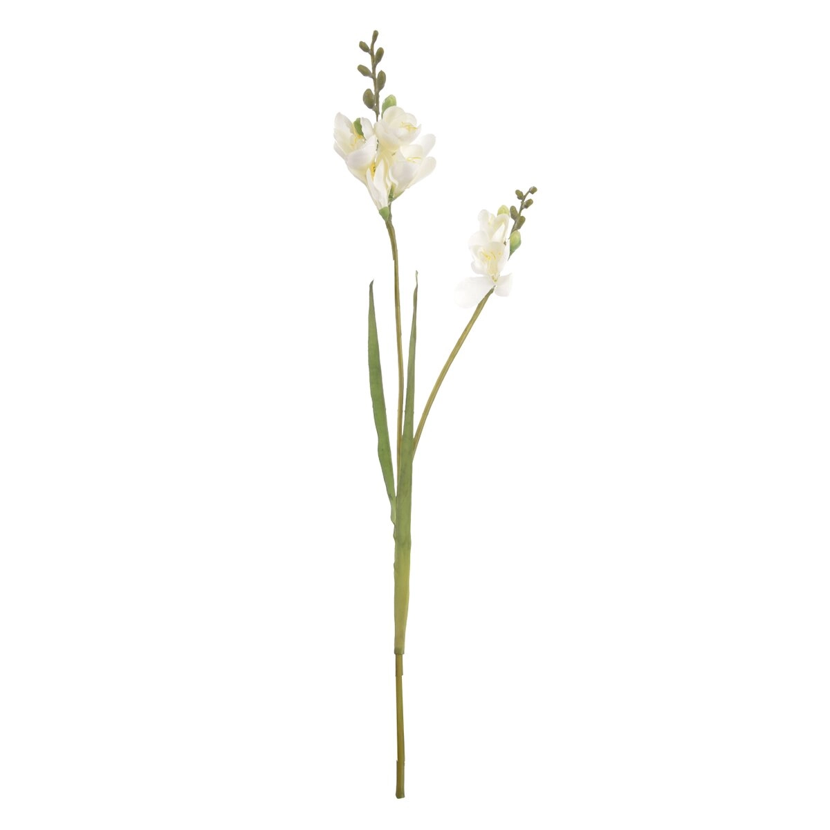 Levně Umělá květina Frézie bílá 54 cm