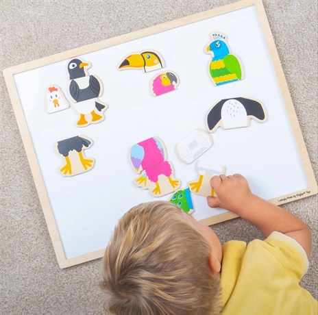 Levně Bigjigs Toys Magnetická tabulka ptačí přátelé