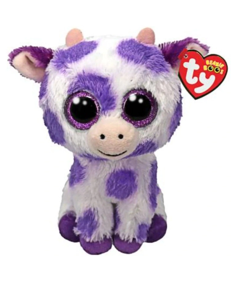 Levně TY Beanie Boos Ethel fialová kravička 37345 15 cm