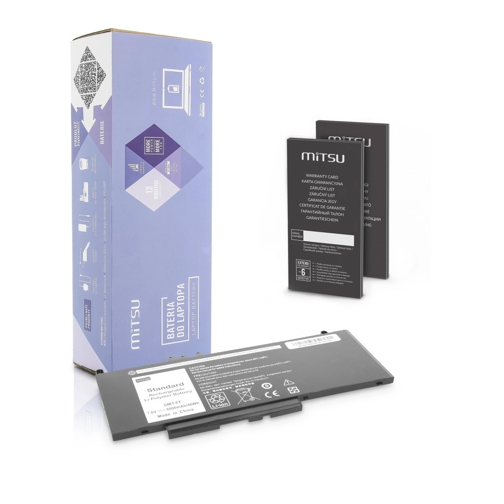 Levně Baterie pro Dell Latitude E5470/E5570 6000 mAh 7.4-7.6V