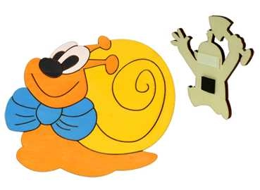 Levně DoDo Dřevěné dekorační magnetky magnetka Šnek