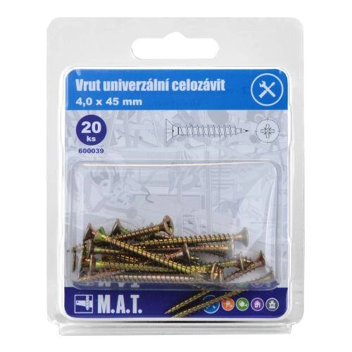 Levně vrut un.celozávit 4,0x 45mm ZZ (20ks)