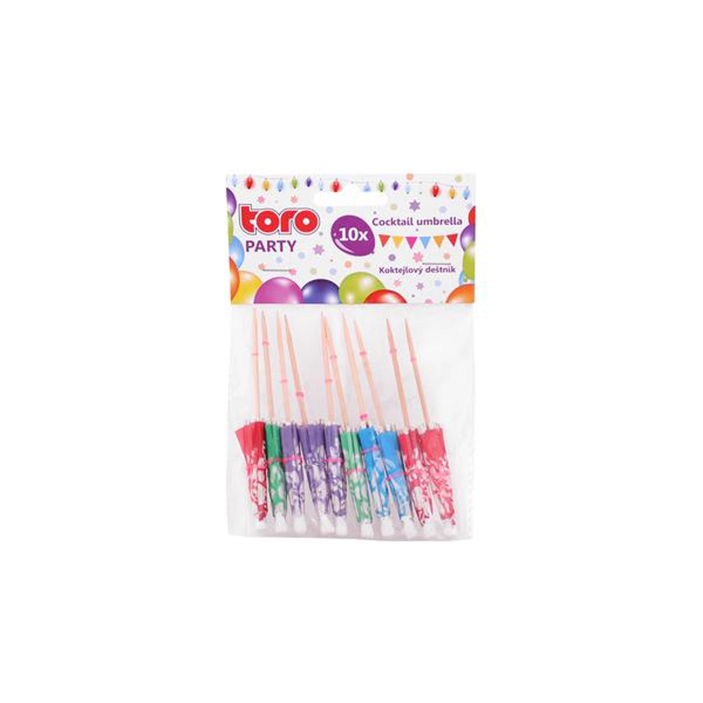 Levně TORO 263970 DEŠTNÍK KOKTEJLOVÝ 10X8CM, PAPÍR+BAMBUS