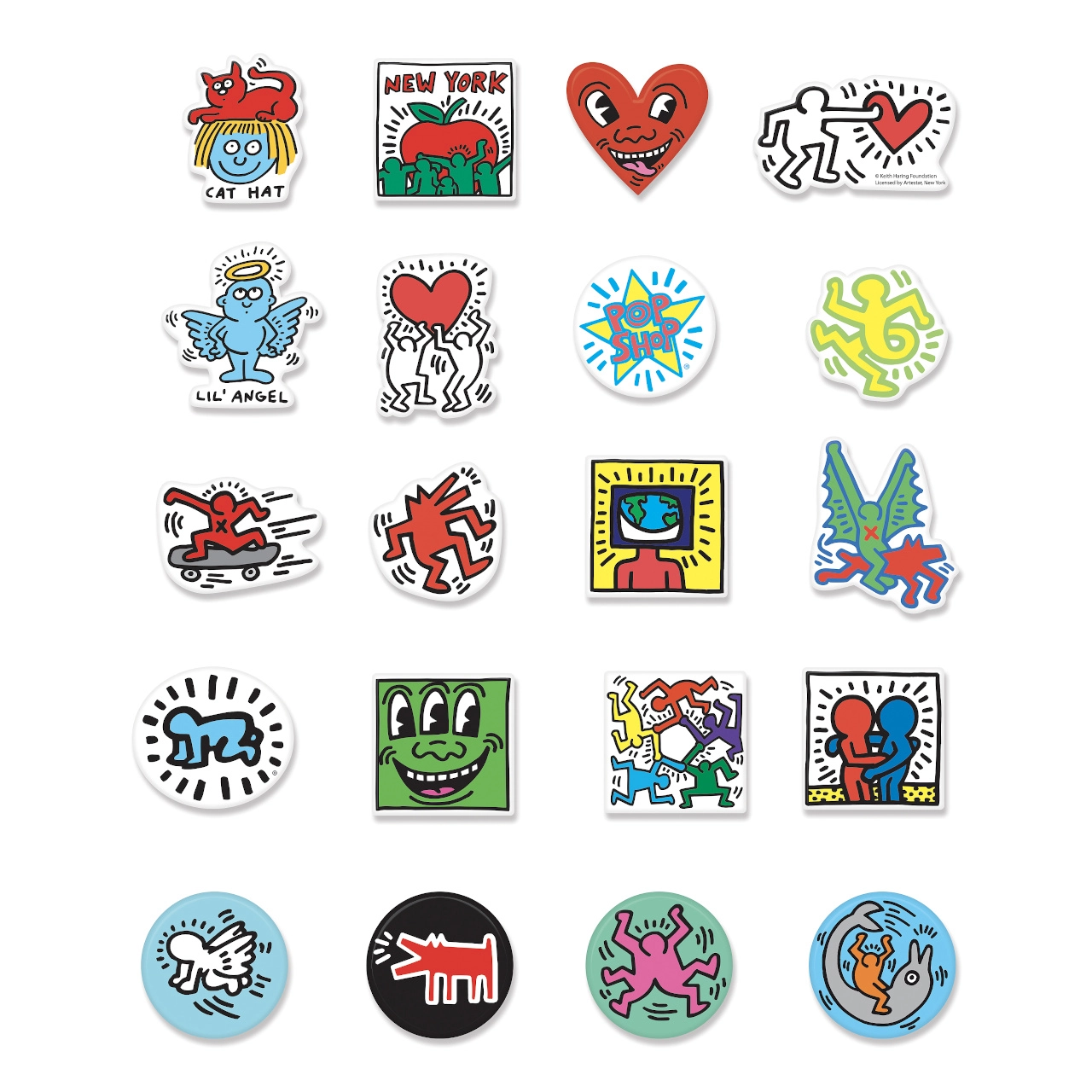 Levně Vilac Dřevěné magnetky Keith Haring