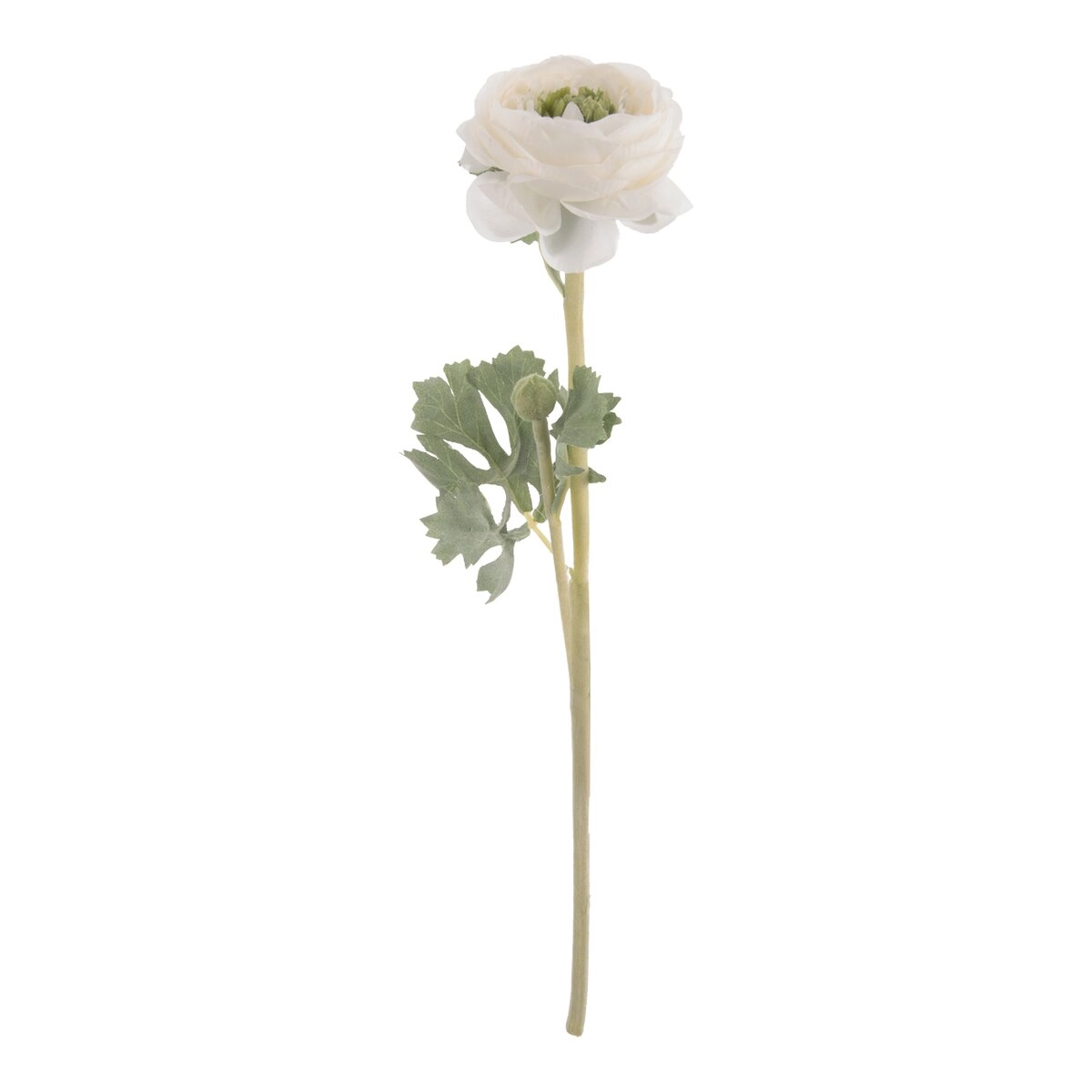 Levně Umělá květina Pryskyřník (ranunculus) bílá 37 cm