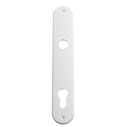 Levně Plastový dveřní štít pro cylindrickou vložku, rozteč 90 mm, hnědý (balení 10 párů)