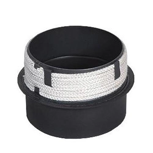 Levně Přechod do komína 150/150 mm s těsnicí šňůrou, délka 160 mm, tloušťka 1,5 mm, černý