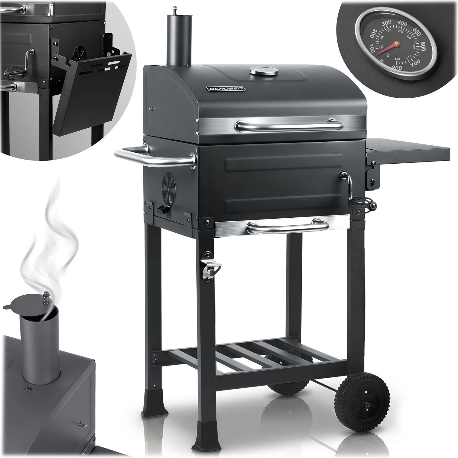 Levně Gril na dřevěné uhlí Berdsen BBQChef