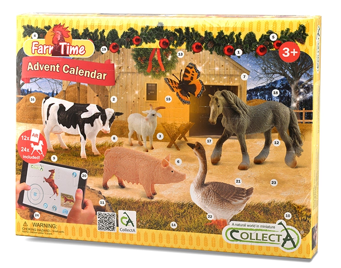 Levně MAC TOYS Kalendář adventní farma a koně interaktivní 40x30cm