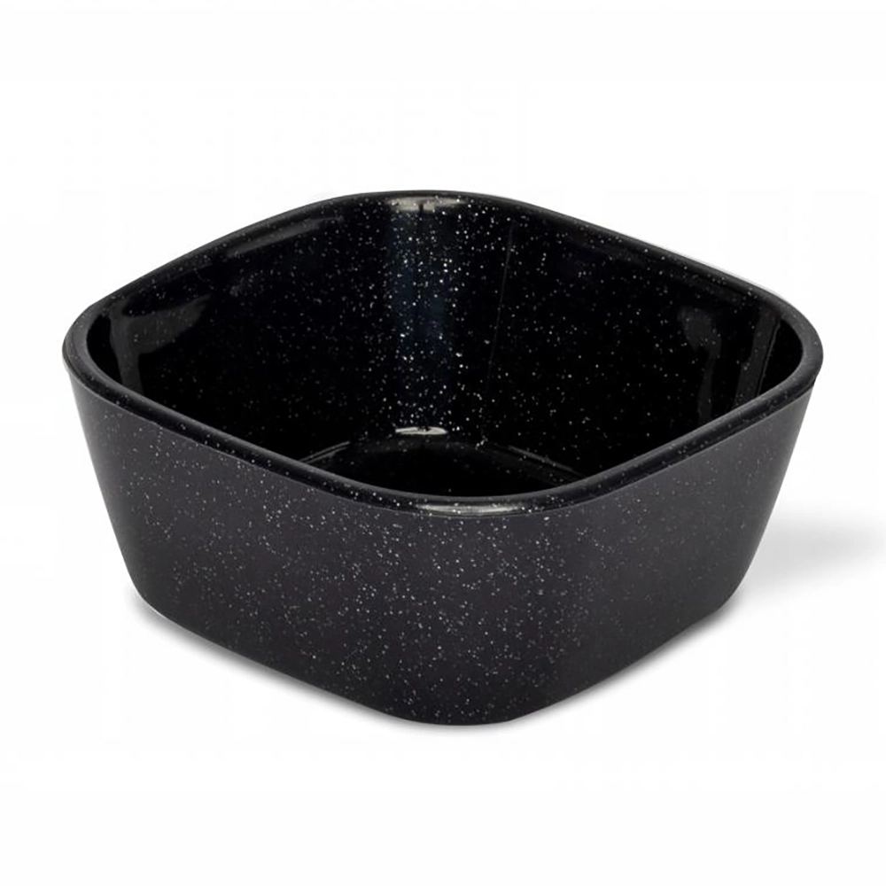 Levně Černá hranatá miska na dipy 100 ml 7 × 7 × 3 cm