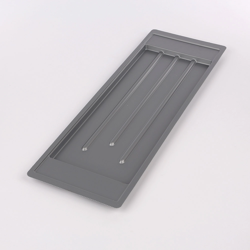 Levně Metpol stříbrná odkapávací miska 59,5 × 20 cm pro dvoupatrový odkapávač 60 cm
