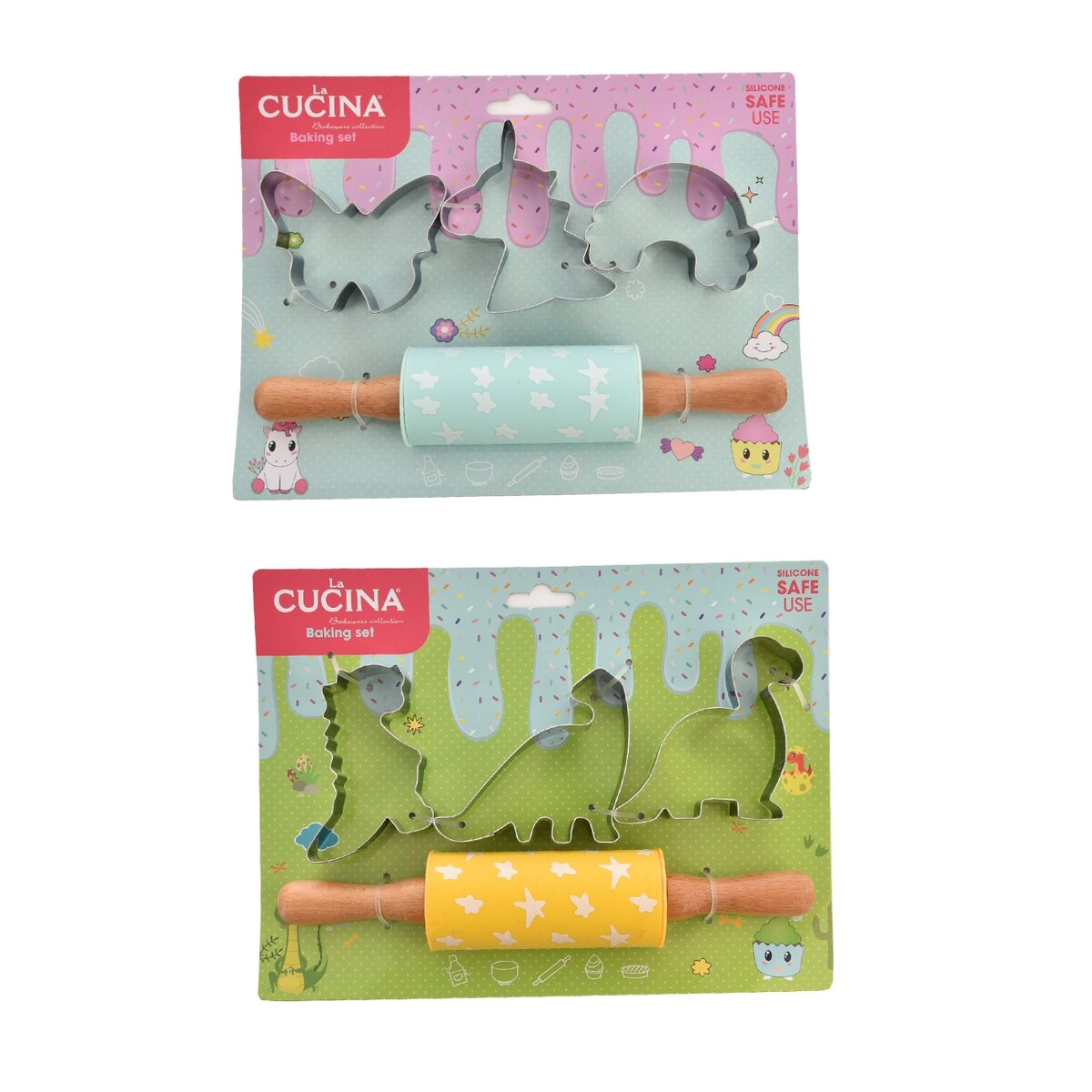Levně Dětská sada na pečení DINO (4 ks, 2 varianty)