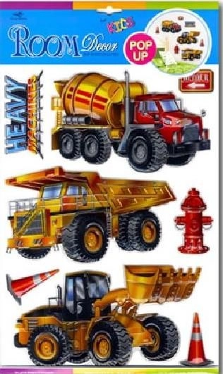 Levně IMPOL TRADE 3D samolepky hasičská vozidla SLK-1056 rozměr 41 x 29 cm