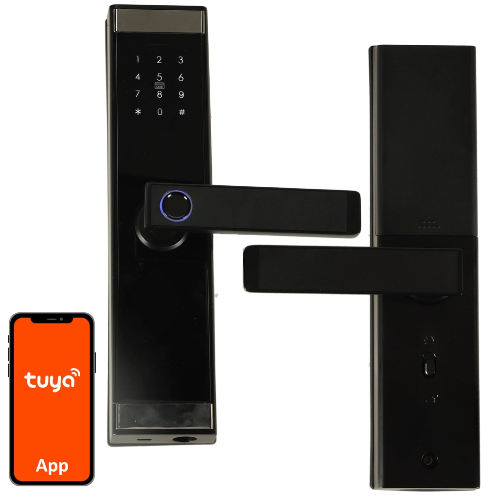 Levně Elektronický chytrý zámek na dveře s klávesnicí, čtečkou otisků a Bluetooth
