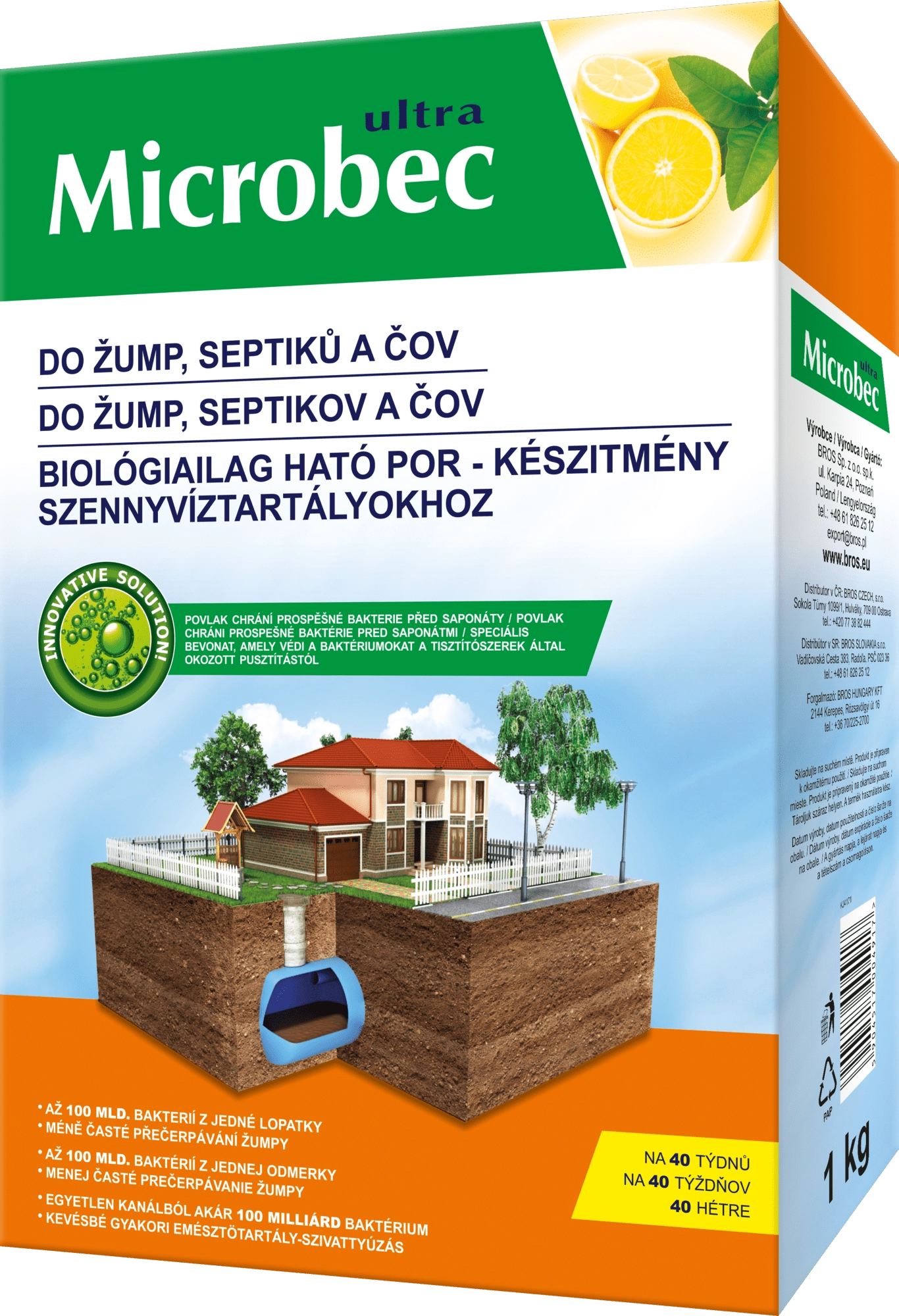 Levně Nohel Garden Aktivátor žump,septiků a ČOV BROS MICROBEC 1kg