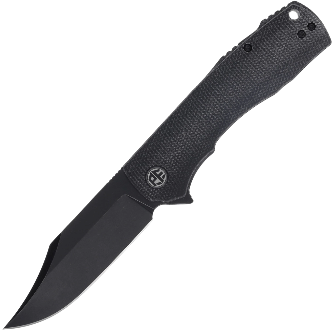 Levně Petrified Fish PFP03 Victor Černý Stonewash K110 Černá Micarta PFP03DMW