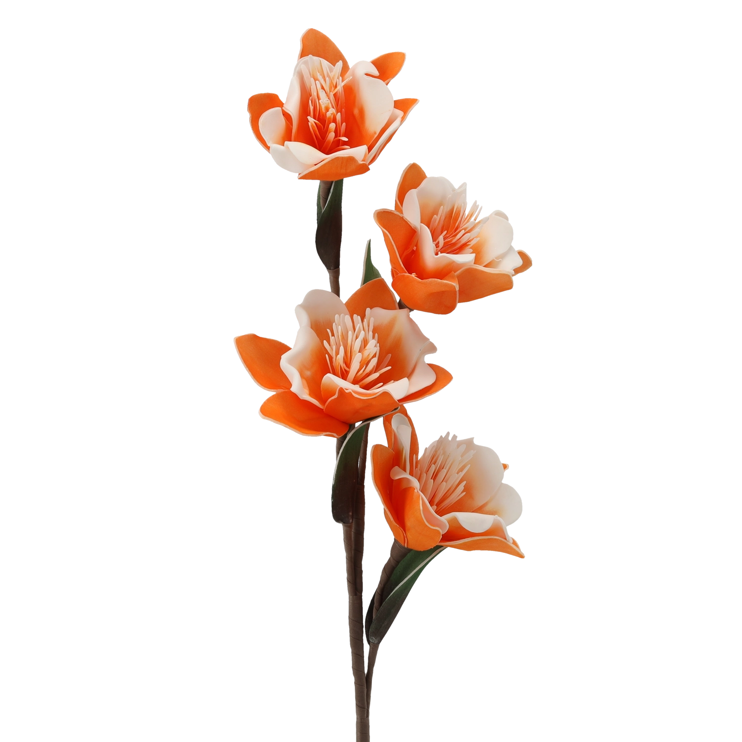 Levně Dekorativní umělá květina 86 cm oranžová