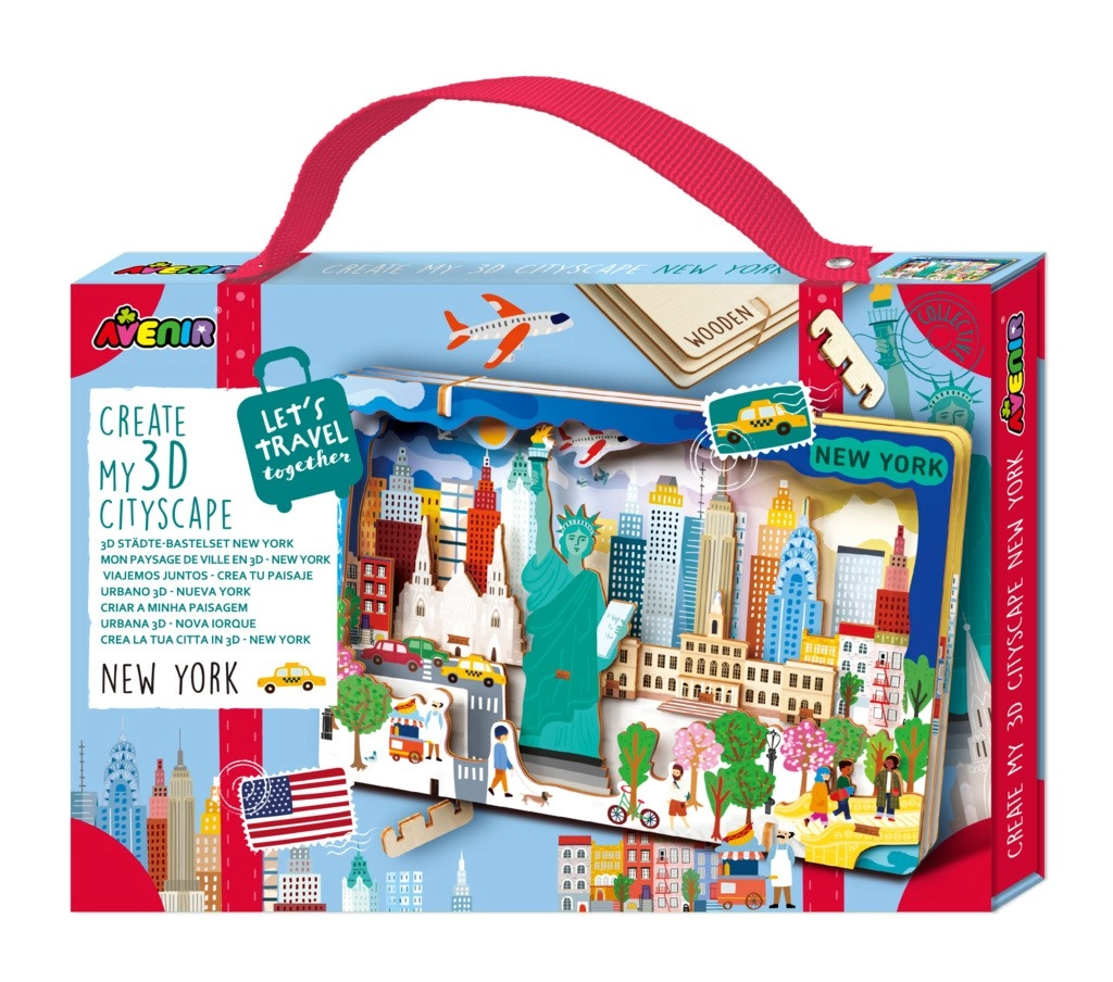 Levně Dřevěné 3D puzzle – panoráma města NEW YORK