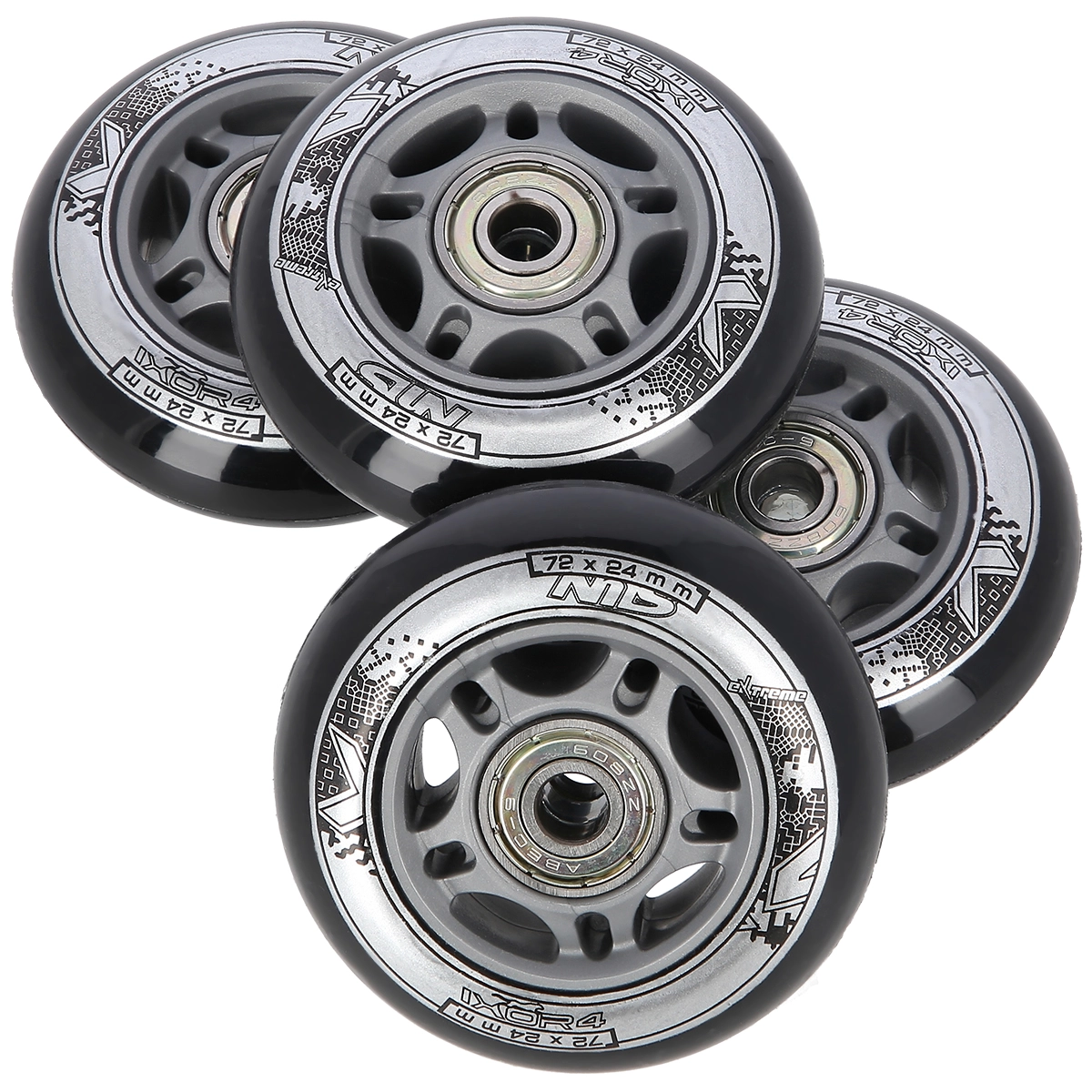 Levně Nils Extreme PU 72 mm + Abec9 82 A 4 ks