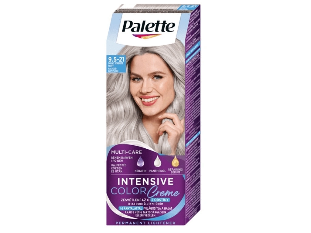 Levně Palette Intensive Color Creme barva na vlasy Zářivě Stříbřitě Plavý 9.5-21