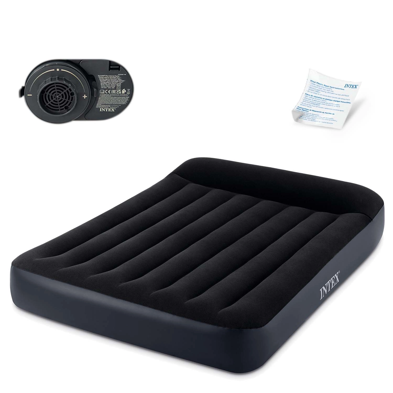 Levně Nafukovací matrace 203 × 152 cm s vestavěnou pumpou a polštářem INTEX