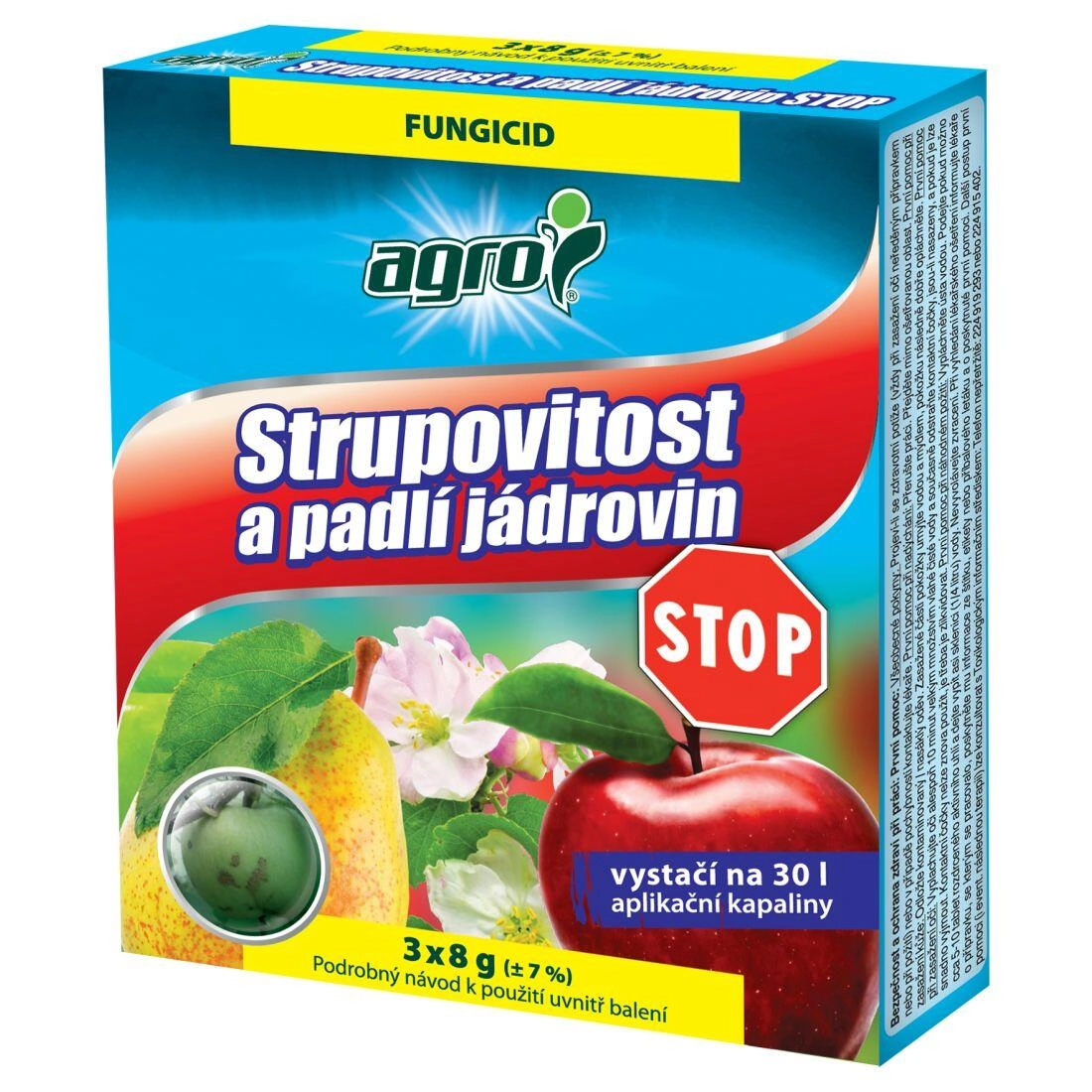 Levně AGRO Strupovitost a padlí jádrovin STOP 3 x 8 g