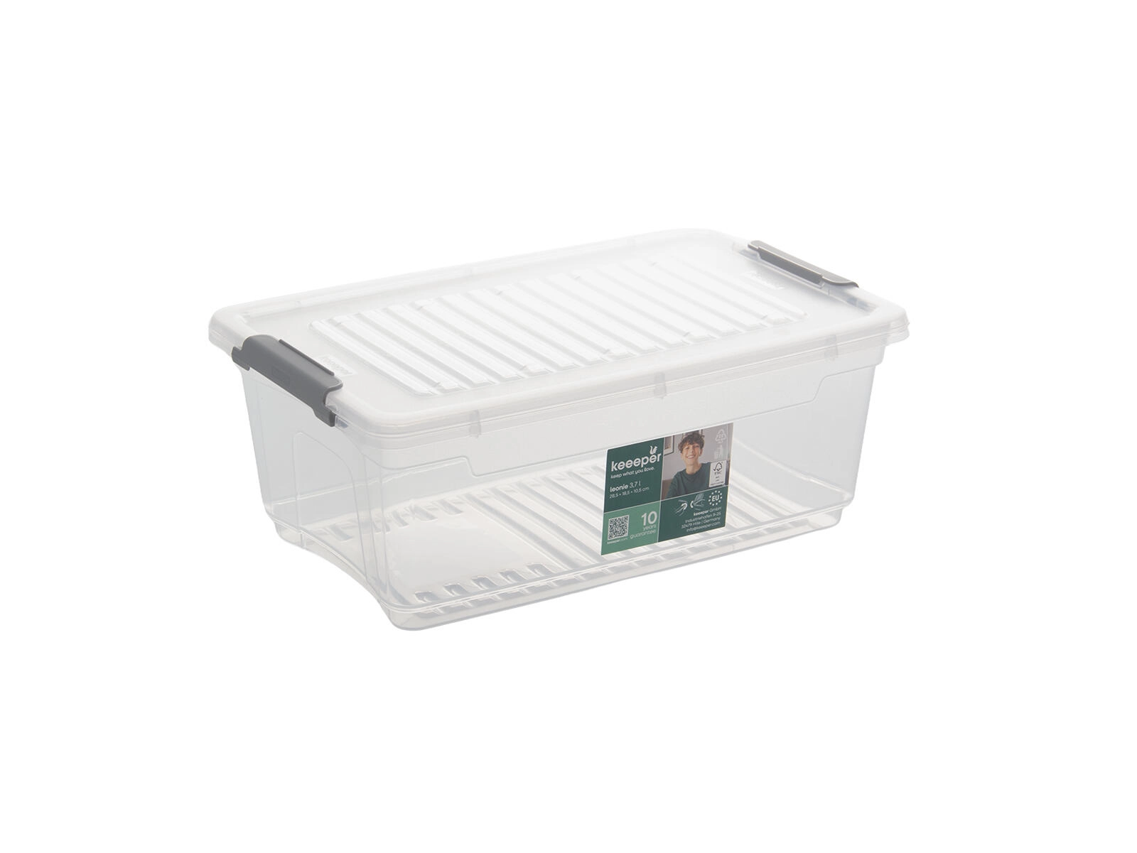 Levně KEEEPER box úložný 3,7 l, 28,5x18,5x10,5 cm, víko, klip, PH