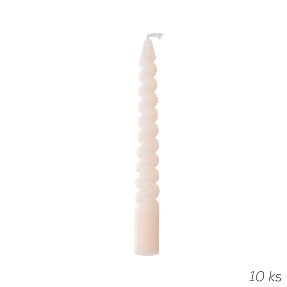 Levně Home Styling Collection Spirálové parafínové svíčky na stůl, 10 cm, růžové růžová