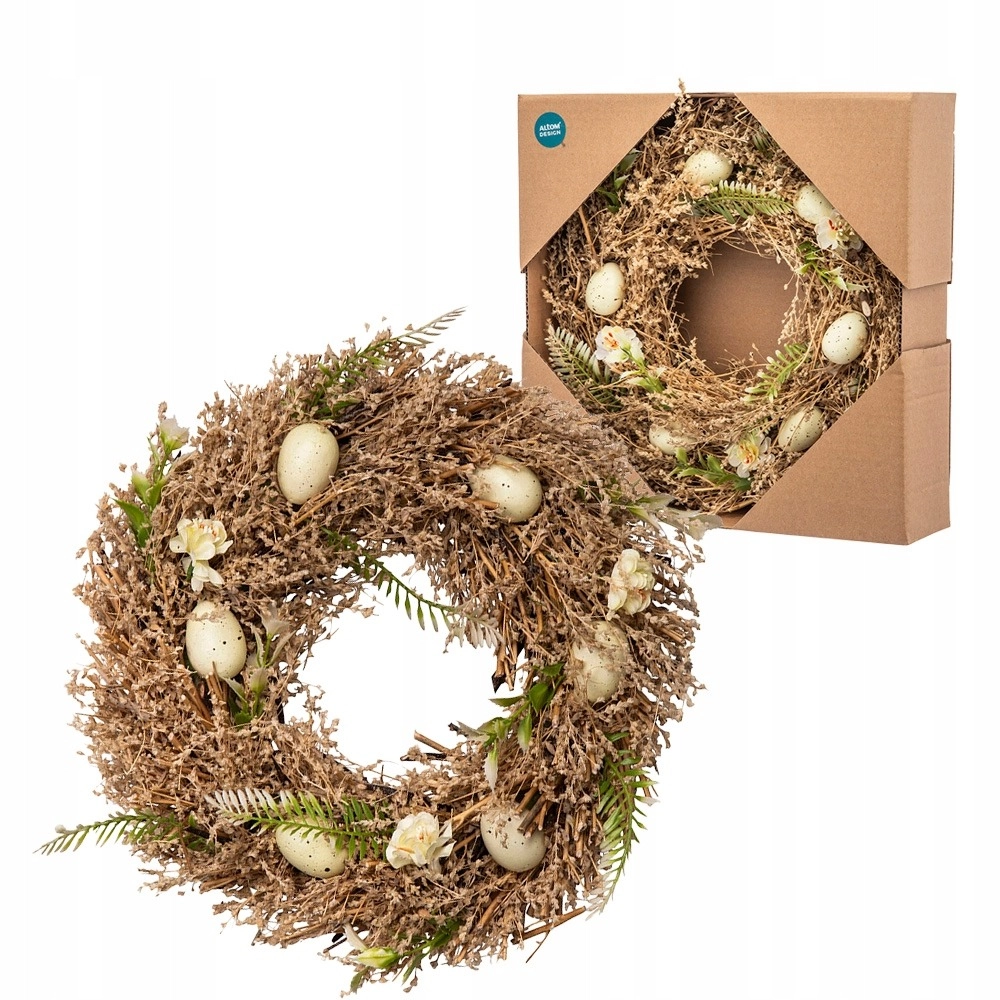 Levně Jarní věnec boho béžový 30 cm