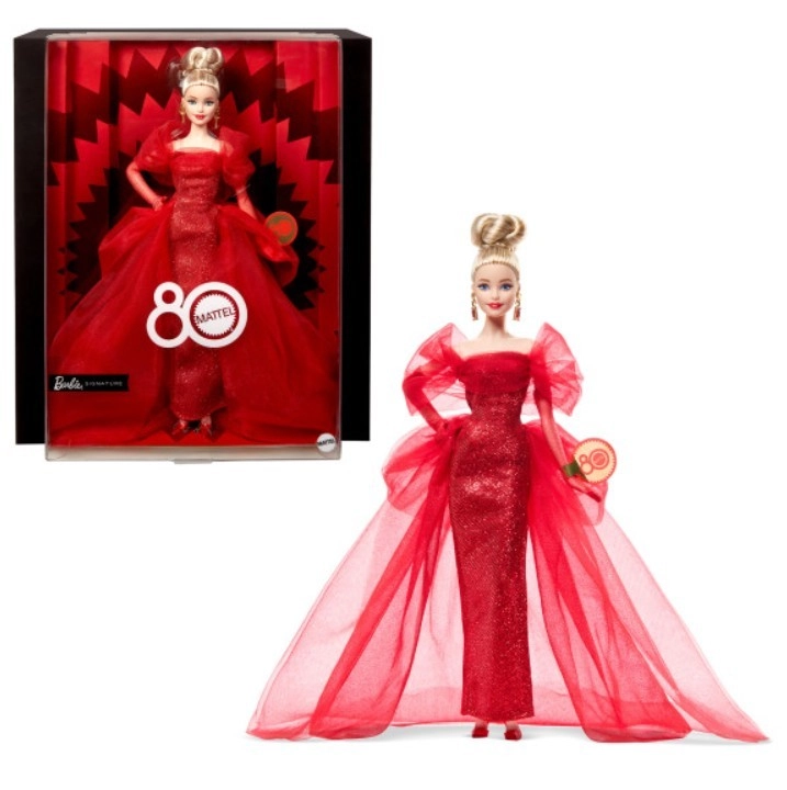 Levně Barbie Blondýnka 80. výročí Mattel