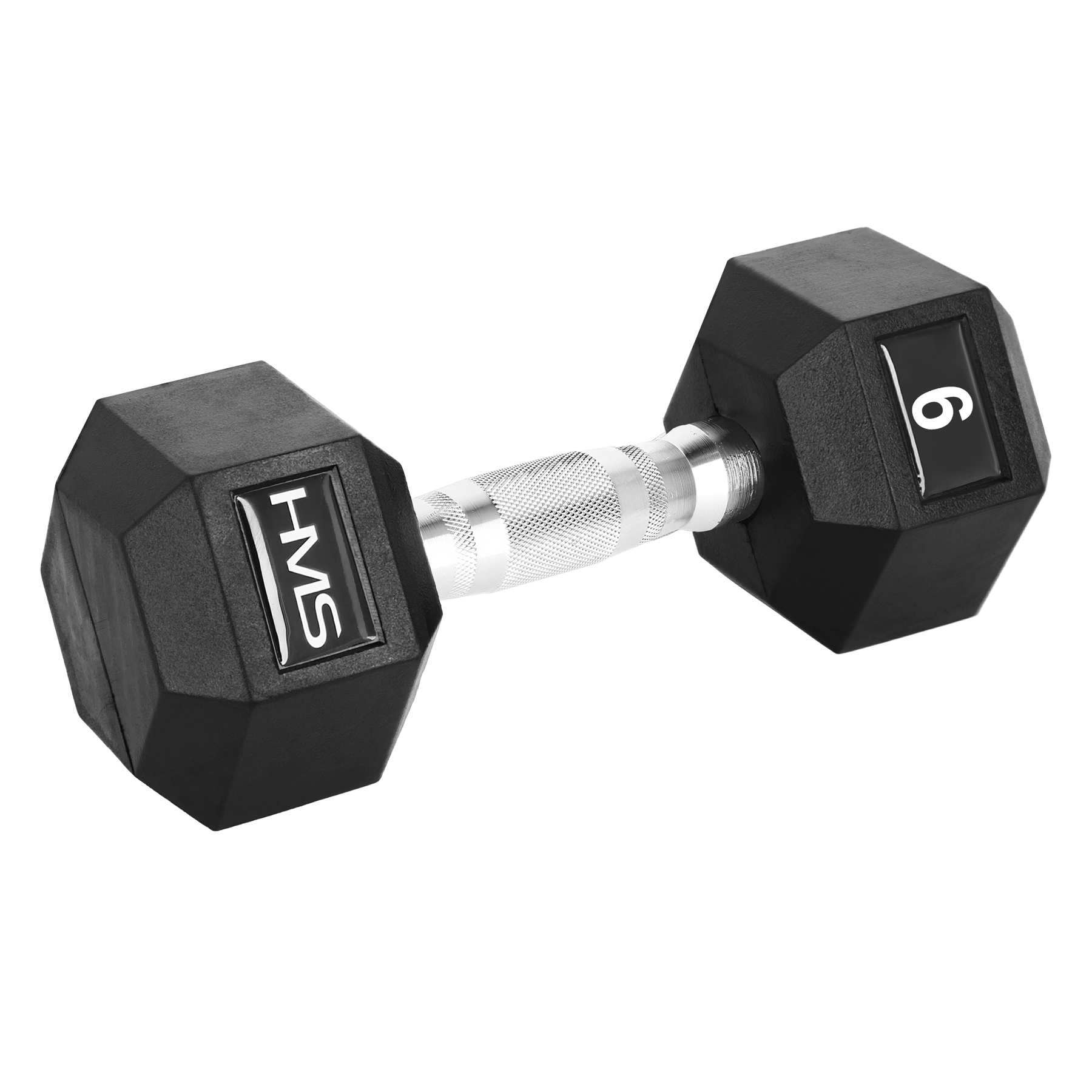 Levně HMS Hexagonální pogumovaná jednoručka Hex Pro 9 kg