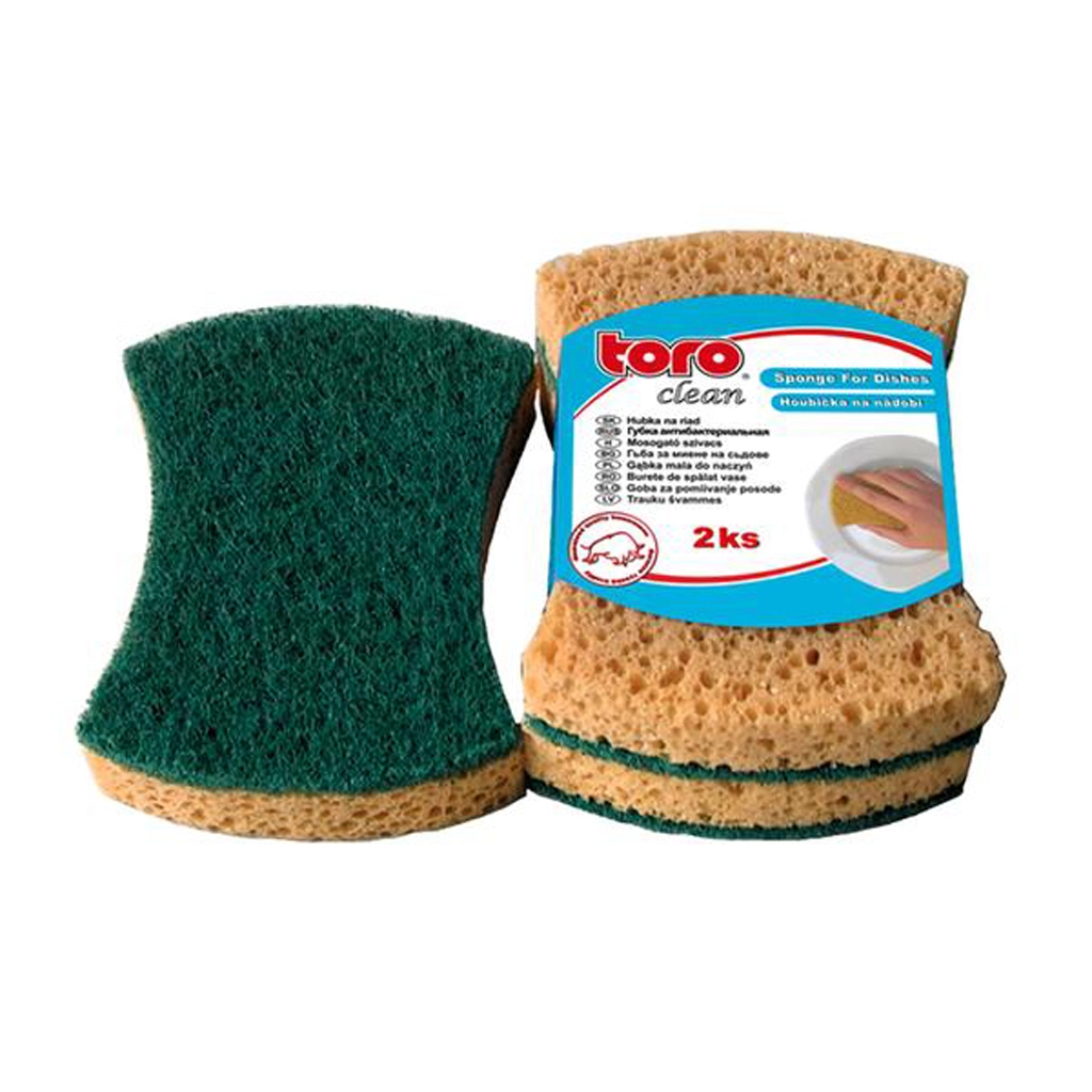 Levně TORO 600057 hubka na nádobí tvarovaná, 2 ks, 5,7 x 10,4 x 2,4 cm