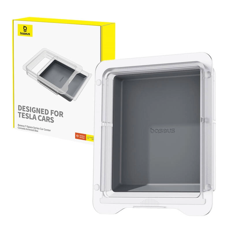 Levně Konzola do auta pro Tesla - Baseus T-Space Series (šedá)